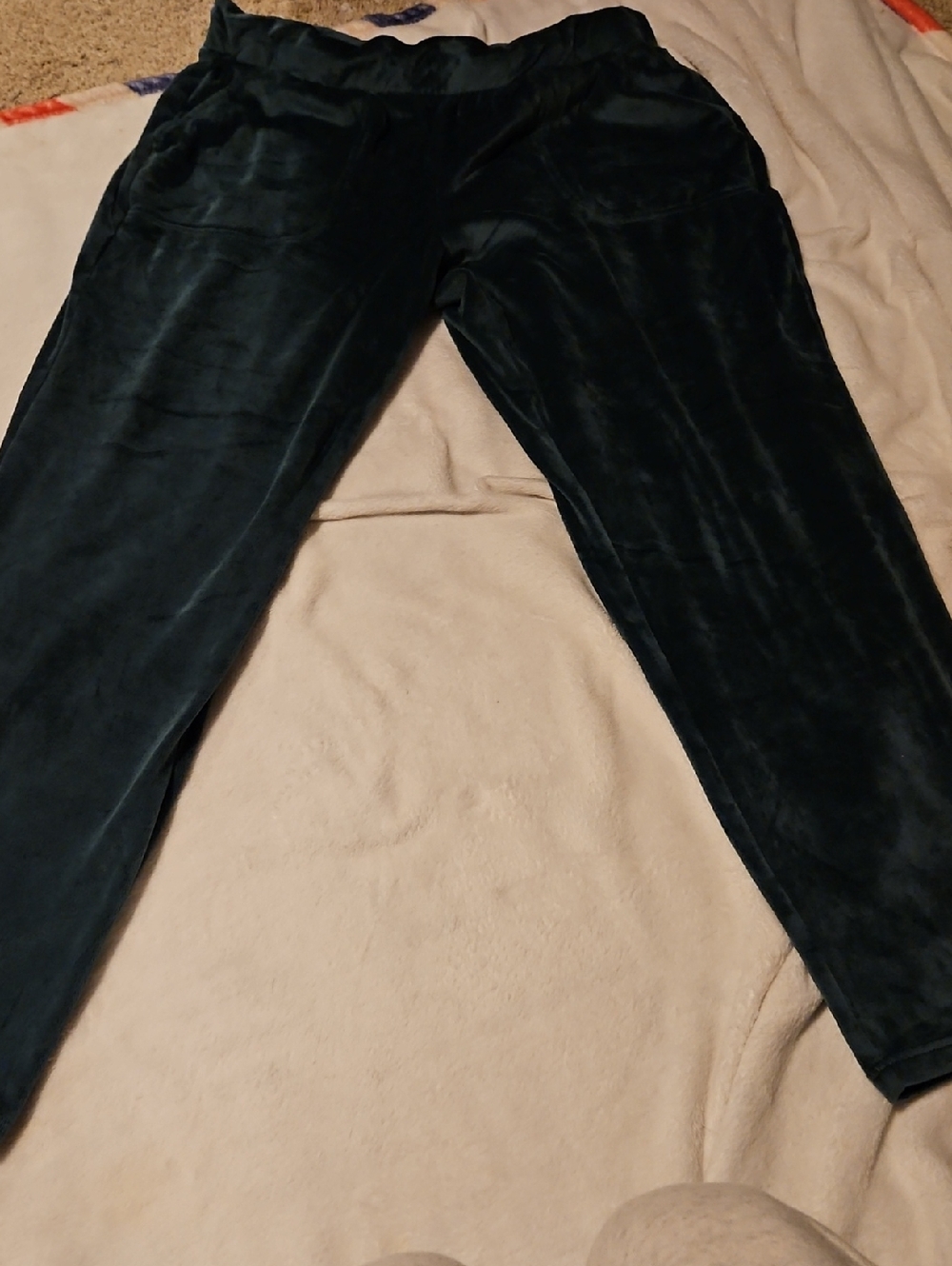 croft & barrow Black Velvet Track Pants